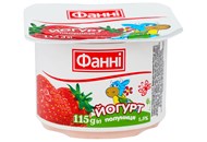 Йогурт з наповнювачем полуниця 1.5 % Фанні 0.115 кг