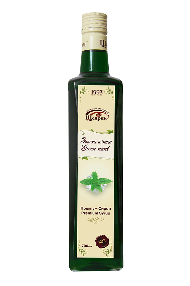 Щедрик сироп зеленая мята 700 мл