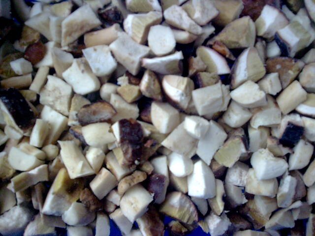 Гриб белый мороженый кубики