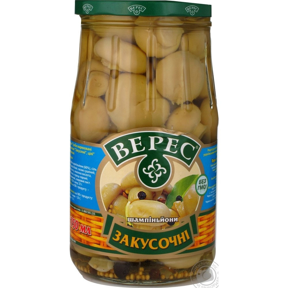 Верес шампіньйони закусочні 730мл